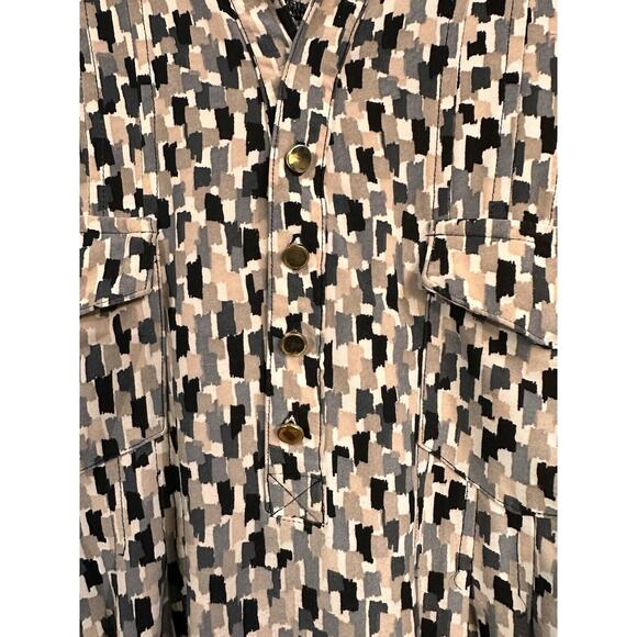 Cocomo Blouse Plus Size 2X Black Popover Stretch 3/4 Sleeve Pintuck Polka Dot 2X - Picture 4 of 9